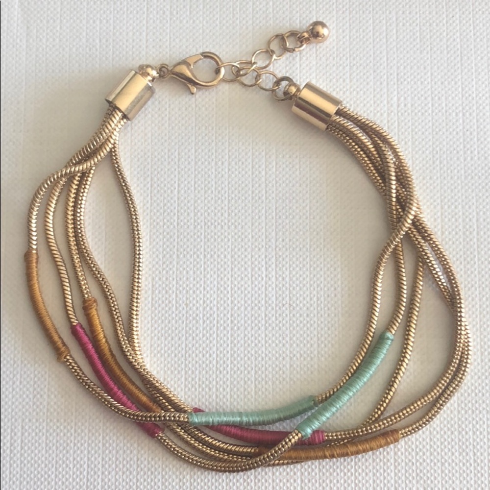 🌺 Multicoloured and Gold Bracelet
